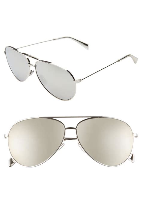 celine 61mm mirrored aviator sunglasses|SUNGLASSES WOMEN .